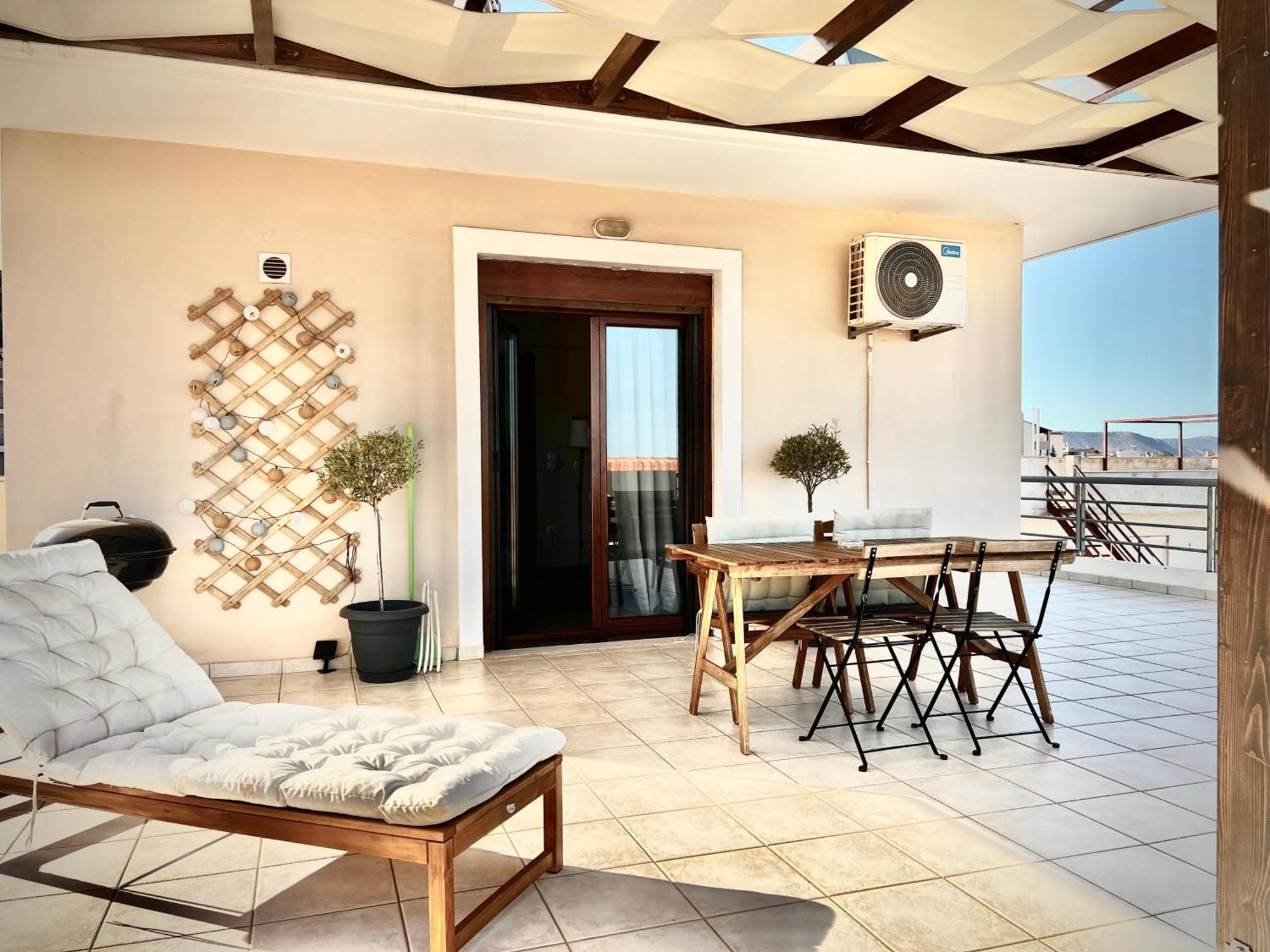 Sunrise Studio With Unhindered View To The Sea. Néa Mákri Buitenkant foto
